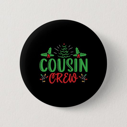 Cousin Crew T Shirt Ronde Button 5,7 Cm (Voorkant)