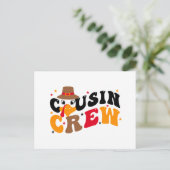 Cousin Crew-Thanksgiving Feestdagenkaart (Staand voorkant)