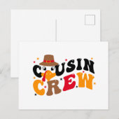 Cousin Crew-Thanksgiving Feestdagenkaart (Voorkant / Achterkant)