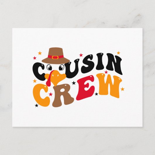 Cousin Crew-Thanksgiving Feestdagenkaart (Voorkant)