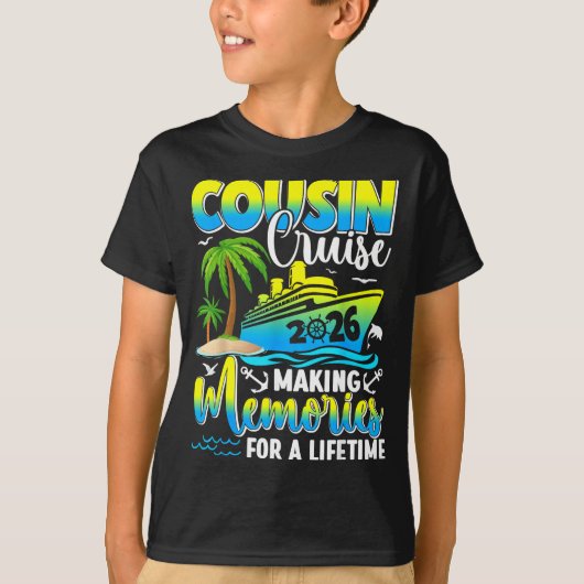 Cousin Cruise 2026 Summer Vacation Beach Family Tr T-shirt (Voorkant)