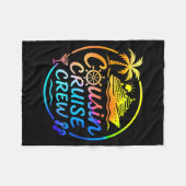 Cousin Cruise Crew Trocal Summer Vacation Matching Fleece Deken (Voorkant (Horizontaal))
