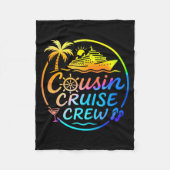 Cousin Cruise Crew Trocal Summer Vacation Matching Fleece Deken (Voorkant)
