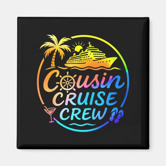 Cousin Cruise Crew Trocal Summer Vacation Matching Magneet (Voorkant)