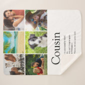 Cousin Definitie Foto Collage Fun Modern Sherpa Deken (Voorkant (horizontaal))