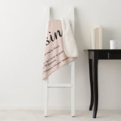 Cousin Definitie Script Roze Goud Glitter Sherpa Deken (In situ)