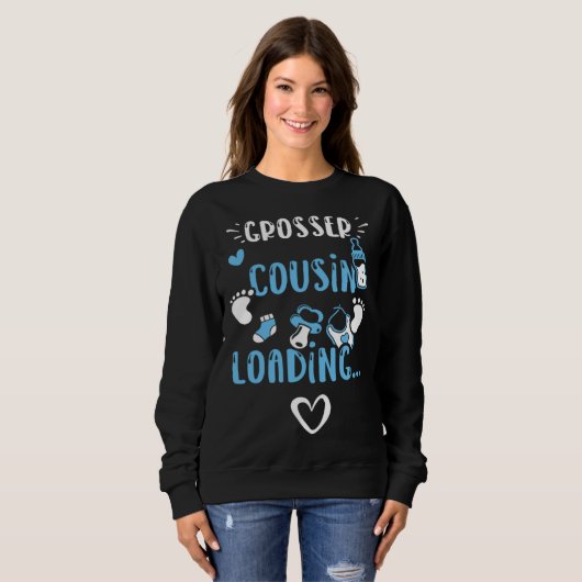 Cousin Großer Cousin Loading   Baby Boy Sayings Trui (Voorkant volledig)