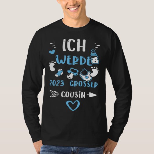Cousin Ich Werde 2023 Großer Cousin Baby Boy T-shirt (Voorkant)