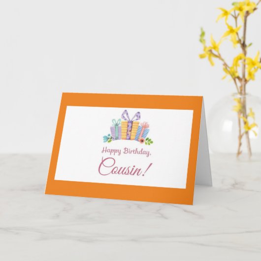 **COUSIN** JE BENT ELKE DAG VERJAARDAG LIEFDE KAART (Gele Bloem)