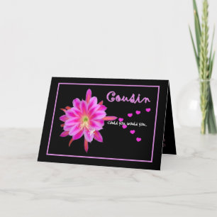 COUSIN Junior Bridesmaid Wedding Invitation Hearts