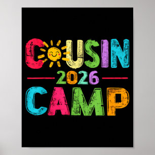 Cousin Kamp Crew 2026 Zomer Vakantie Strand Famili Poster
