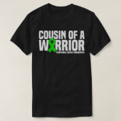 Cousin of a Warrior Lymphoma Cancer Awareness  T-shirt (Design voorkant)