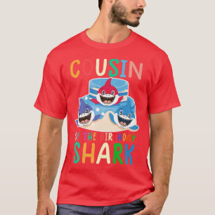 Cousin of the birthday shark shirt birthday famili