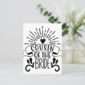 Cousin Of The Bride Briefkaart (Staand voorkant)