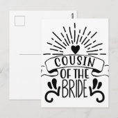 Cousin Of The Bride Briefkaart (Voorkant / Achterkant)
