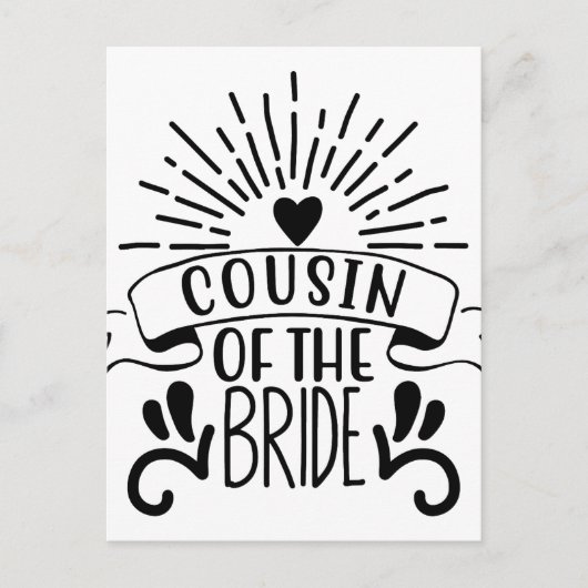 Cousin Of The Bride Briefkaart (Voorkant)