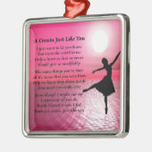 Cousin Poem - Ballerina Metalen Ornament (Links)