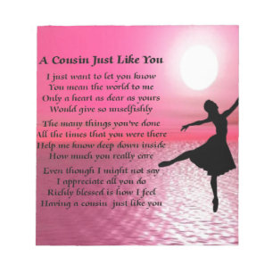 Cousin Poem - Ballerina Notitieblok