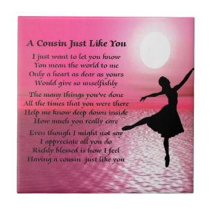 Cousin Poem - Ballerina Tegeltje