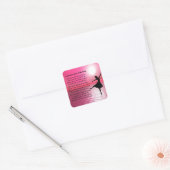 Cousin Poem - Ballerina Vierkante Sticker (Envelop)