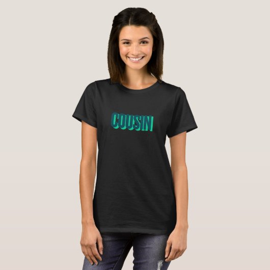 Cousin print Basic T-Shirt (Voorkant volledig)