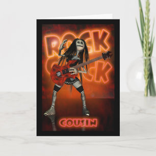 Cousin Rock Chick Verjaardag Kaart Moonies rag dol
