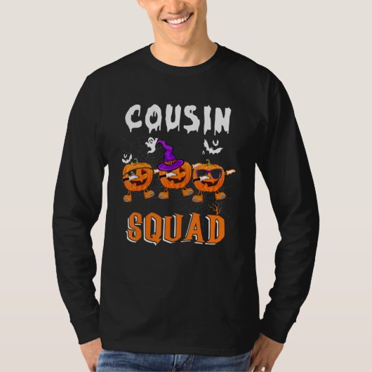 Cousin Squad Halloween Three Dabbing Scary Pumpkin T-shirt (Voorkant)