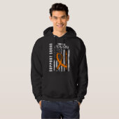 Cousin Support Squad Leukemia Awareness American F Hoodie (Voorkant volledig)