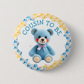 Cousin to Be | Boy's Baby Shower Ronde Button 5,7 Cm (Voorkant)