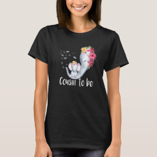 Cousin To Be Olifant Baby Shower Vrouwelijke Cousi T-shirt