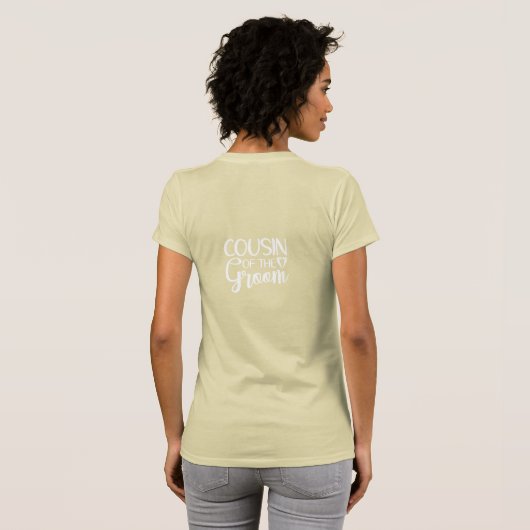 COUSIN van de BRUIDEGOM T-shirt (Achterkant volledig)