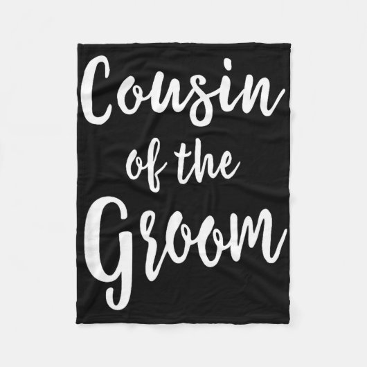 Cousin van de bruidegom trouw bruidsmeisjes fleece deken (Voorkant)