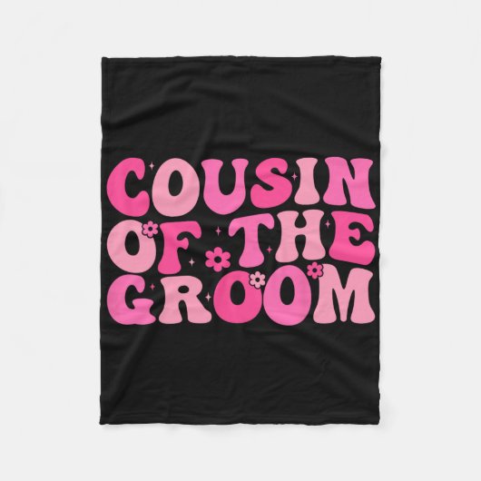 Cousin Van De Bruidegom Trouwfeest Familie Kostuum Fleece Deken (Voorkant)