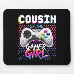 Cousin van de Gamer Girl Matching Videospel Geboor Muismat