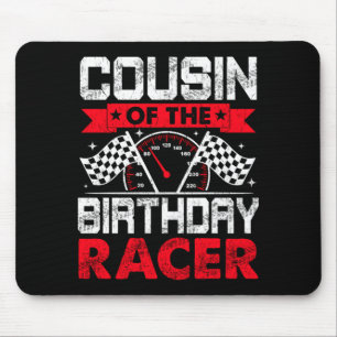 Cousin van de verjaardagsracer Bday Racing Car Muismat