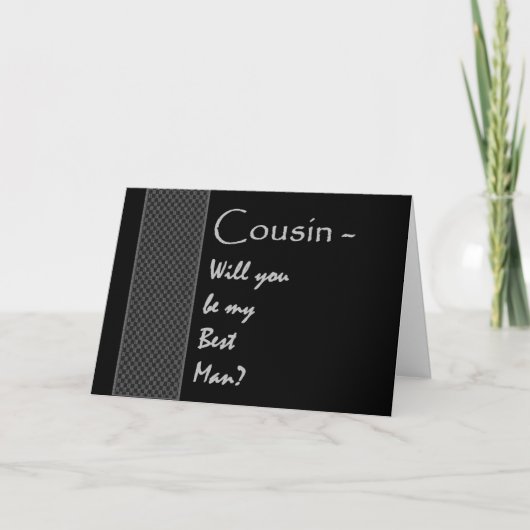 COUSIN  Wees Mijn Getuige Trouw Uitnodiging (Voorkant)