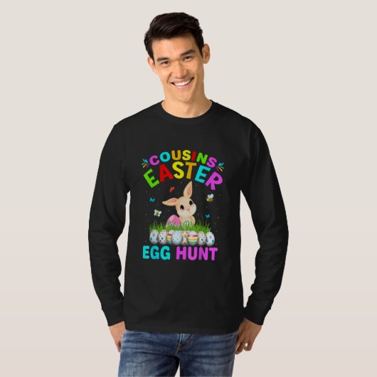 Cousines Easter Egg Hunt Easter Eggs Happy Easter T-shirt (Voorkant volledig)