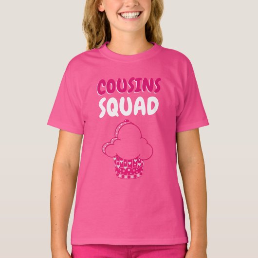 Cousins Girls' Hanes TAGLESS® T-Shirt (Voorkant)