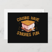 Cousins hebben 's mores Fun Funny Outdoor Bonfire Briefkaart (Voorkant / Achterkant)