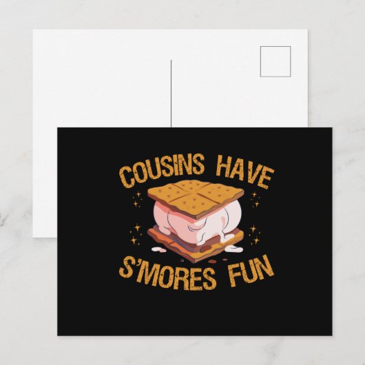 Cousins hebben 's mores Fun Funny Outdoor Bonfire Briefkaart (Voorkant / Achterkant)