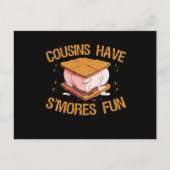 Cousins hebben 's mores Fun Funny Outdoor Bonfire Briefkaart (Voorkant)