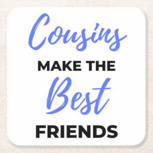 Cousins maken de beste vrienden 2 kartonnen onderzetters