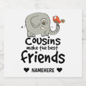 Cousins maken de beste vrienden bier etiket (Enkel label)