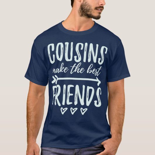 Cousins maken de beste vrienden familie Gift Kinde T-shirt (Voorkant)