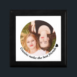 Cousins maken de beste vrienden foto cadeaudoosje<br><div class="desc">Elegant aangepaste foto's keepomwille box met neef quote "Cousins make the best bevriend"</div>