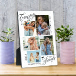 Cousins maken de beste vrienden fotocollage fotoplaat<br><div class="desc">Cousins maken de beste vriendenkopieken van Vrienden eigenschappen 5 foto's,  typografiemanuscript "' Cousins maken de beste vrienden' in trendy letters,  namen en jaar. Perfect gepersonaliseerd cadeau voor neefjes.</div>