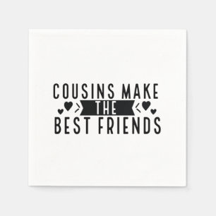 Cousins maken de beste vrienden - Funny Cousins Gi Servet