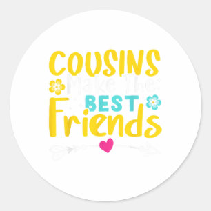 Cousins maken de beste vrienden ronde sticker