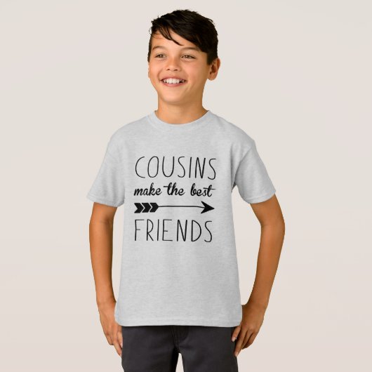 Cousins maken de beste vrienden t-shirt (Voorkant volledig)