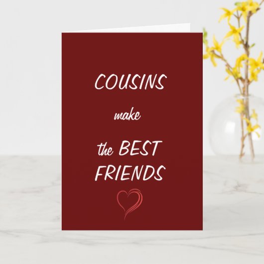 **COUSINS** MAKEN DE "BESTE VRIENDEN" TWEEDE DAG KAART (Gele Bloem)